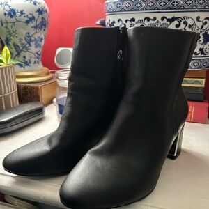 Comfortview Sleek Black Ankle Booties